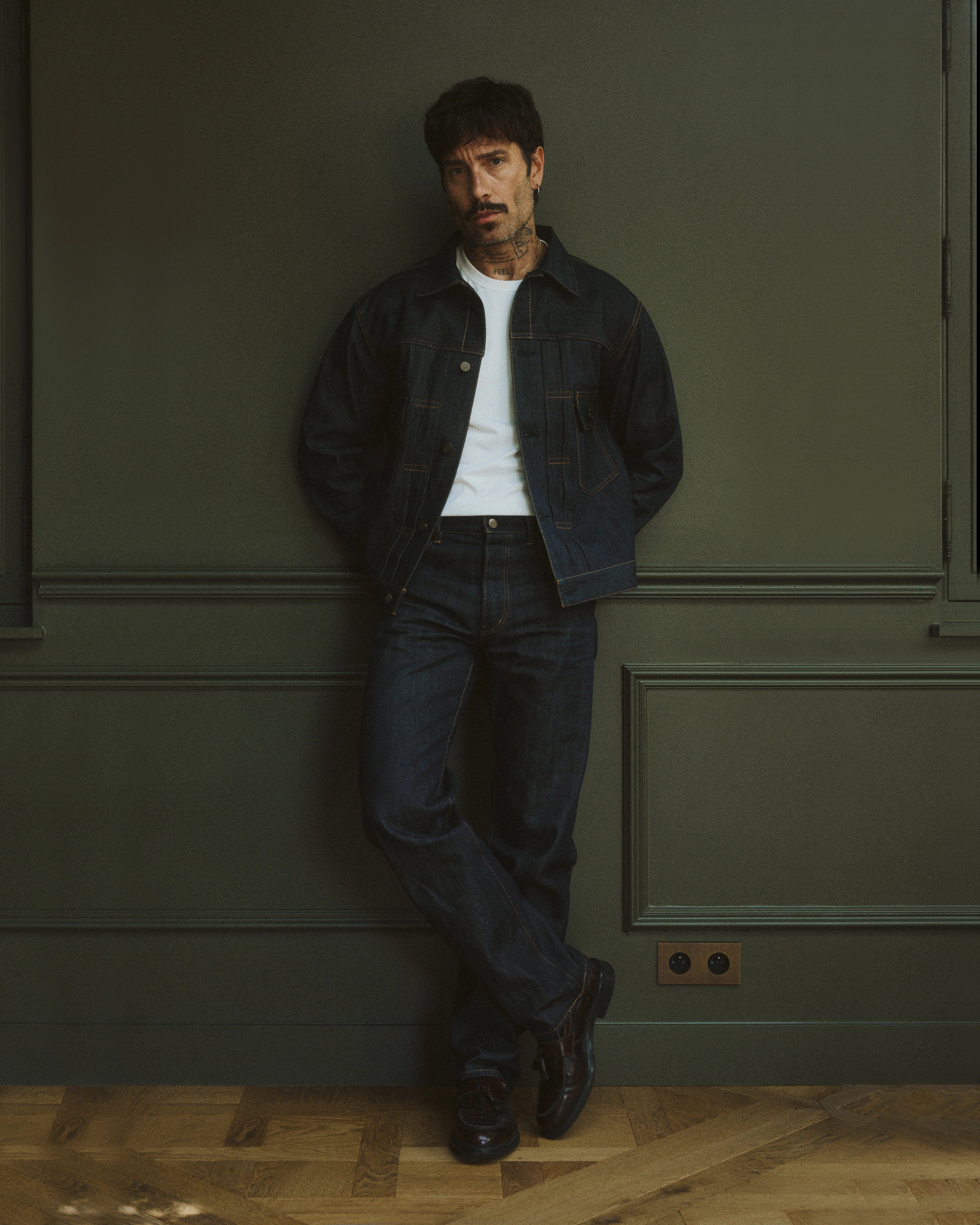 ensemble veste pantalon jean selvedge indigo brut denim japonais plein pied